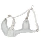 Trixie Hám Soft Pórázzal Junior & Puppy, M–L: 36–50 cm/10 mm, 2,00 m, Világos Szürke
