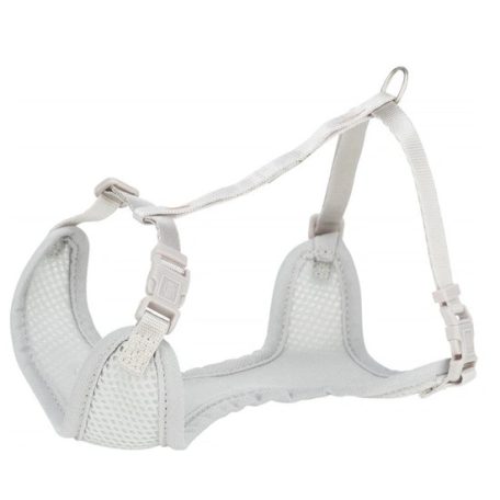 Trixie Hám Soft Pórázzal Junior & Puppy, M–L: 36–50 cm/10 mm, 2,00 m, Világos Szürke