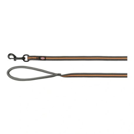 Póráz Fusion Kiképző, Gumis, M–XL: 5 m/17 mm, Grafit/Papaya