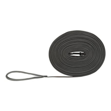 Póráz Fusion Kiképző, Gumis, M–XL: 15 m/17 mm, Grafit/Papaya