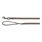 Póráz Fusion Kiképző, Gumis, M–XL: 15 m/17 mm, Grafit/Papaya