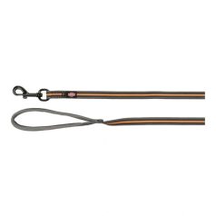   Póráz Fusion Kiképző, Gumis, M–XL: 15 m/17 mm, Grafit/Papaya