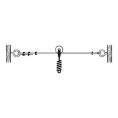   Trixie Kikötő Acél Sodrony Műanyag Bevonattal 15m Tartozékkal