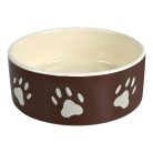 Trixie kerámia tál tappancs mintával 0,3l/12cm barna/krém