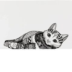   Trixie Tál alátét macska motívummal 44*28cm fehér/fekete