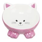 Trixie kerámia tál macskafej formájú 015l/14cm