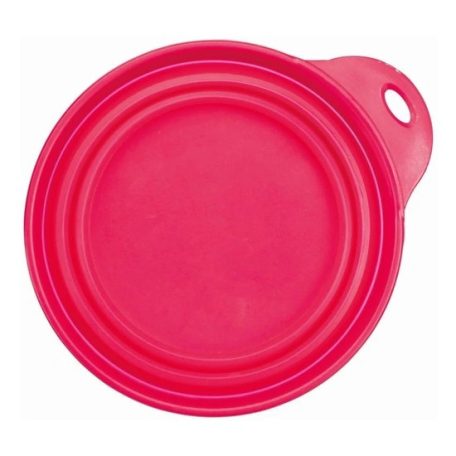 Trixie összecsukható szilikon tál utazáshoz tömör peremmel 0,5l/14cm