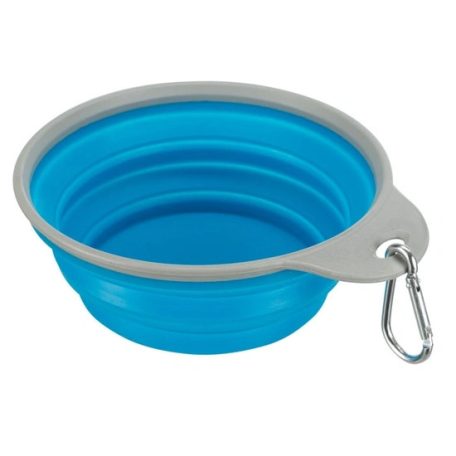 Trixie összecsukható szilikon tál utazáshoz tömör peremmel 0,5l/14cm