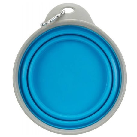 Trixie összecsukható szilikon tál utazáshoz tömör peremmel 1l/18cm