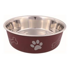   Trixie műanyaggal bevont tappancs mintás fém tál 2,2l/23cm