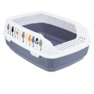 Macska WC Delio Peremmel, 38 × 20 × 50 cm Macskamintás, Szürke/Fehér