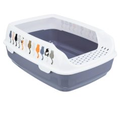   Macska WC Delio Peremmel, 38 × 20 × 50 cm Macskamintás, Szürke/Fehér