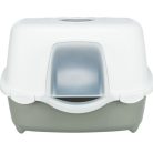 Macska wc Davio kültéri, tetővel 56x39x39cm homok/fehér