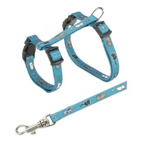 Trixie Hám És Póráz Cica Egérmintás 21-33cm/8mm, 1,2m