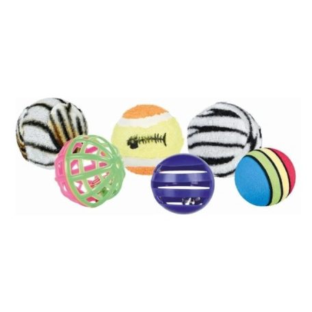 Trixie Játék Labda készlet 4cm Vegyes, 6db