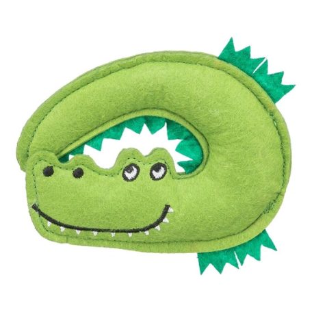 Játék macskának krokodil, filc, catnippel 10cm