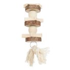 Játék Madárnak Színes Fa Lánccal, Kötéllel 30cm