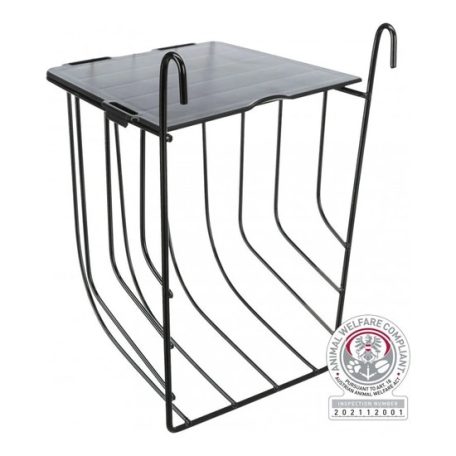 Trixie Eledeltartó Rágcsálónak Fedéllel, Fém, 13 × 18 × 12 cm, Fekete