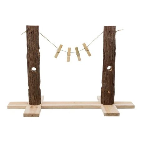 Trixie Gyümölcstartó Rágcsálónak Csipeszekkel, Fa 53x34x25cm