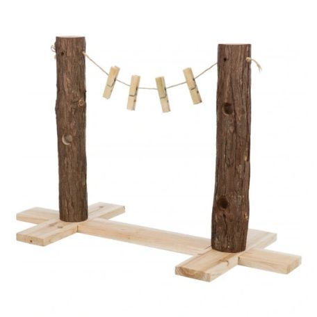 Trixie Gyümölcstartó Rágcsálónak Csipeszekkel, Fa 53x34x25cm