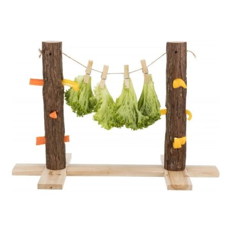 Trixie Gyümölcstartó Rágcsálónak Csipeszekkel, Fa 53x34x25cm