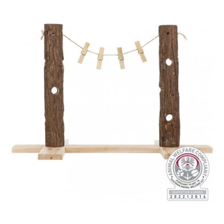 Trixie Gyümölcstartó Rágcsálónak Csipeszekkel, Fa 53x34x25cm