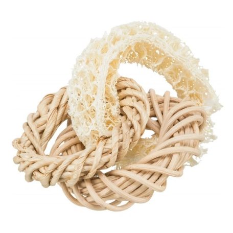 Trixie Játék Luffa Gyűrű, Rattannal és Kukoricával, o 13 cm