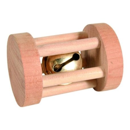 Trixie Játék Fából Henger Csengővel Rágcsálóknak 3,5×5cm
