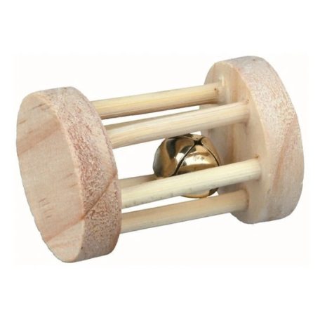 Trixie Játék Fából Henger Csengővel Rágcsálóknak 3,5×5cm