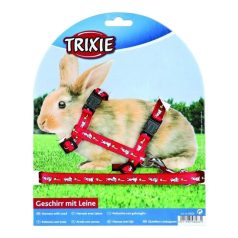   Trixie Hám Pórázzal Nylon, Nyulaknak 25–44cm / 10mm 1,25m