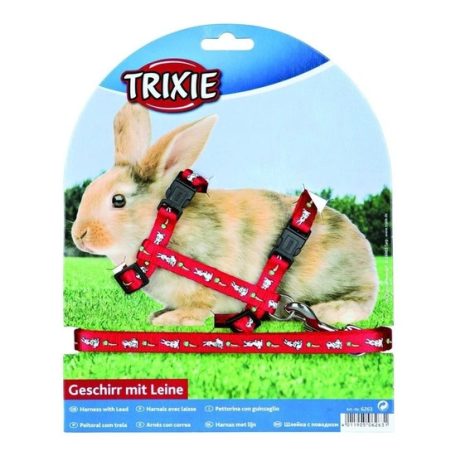 Trixie Hám Pórázzal Nylon, Nyulaknak 25–44cm / 10mm 1,25m
