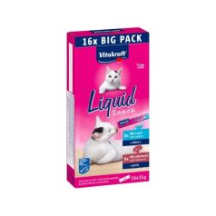   Vitakraft Macska Folyékony Jutalomfalat Májas és Lazac 16x15g