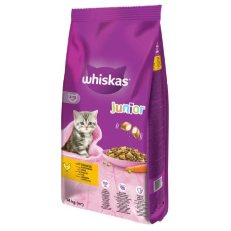 Whiskas Junior macskaeledel csirkével 14kg