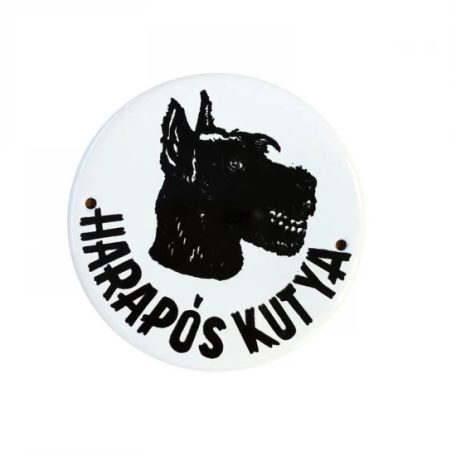 Kutya Harap Tábla Fém Retro 10cm (többféle)
