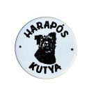 Kutya Harap Tábla Fém Retro 10cm (többféle)