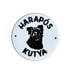 Kutya Harap Tábla Fém Retro 10cm (többféle)
