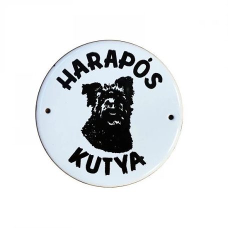 Kutya Harap Tábla Fém Retro 10cm (többféle)