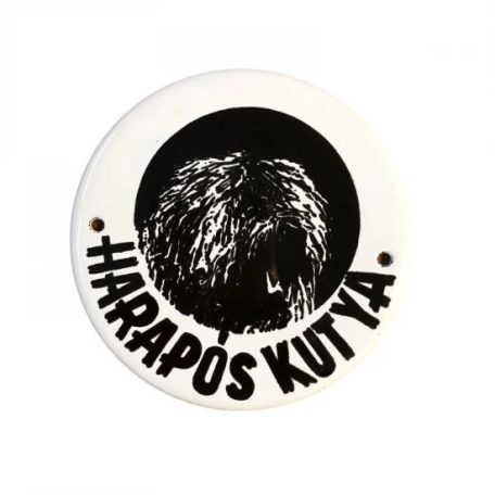 Kutya Harap Tábla Fém Retro 10cm (többféle)